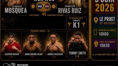 GALA DE BOXE POUR LE TITRE WBA WBO : LEONARDO MOSQUEA VS RIVAS RUIZ